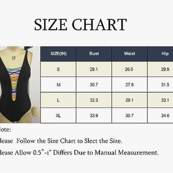 SOFIA'S CHOICE Women's  One Pieces Swimsuit Lace Up Lattice Deep V Bathing - Picture 9 of 10